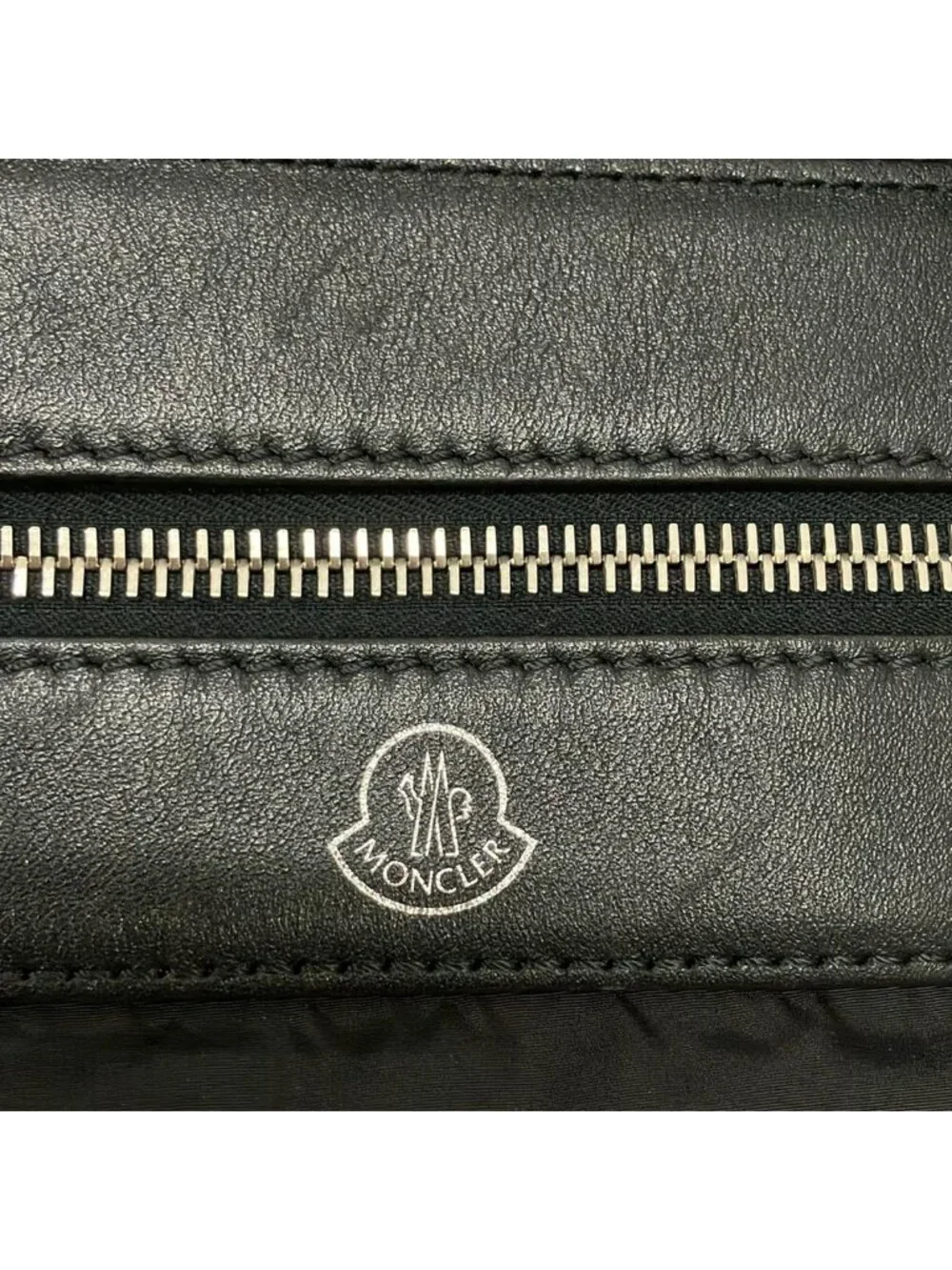 Moncler Backpack Dauphine Large Black Tassel Drawstring Leather
